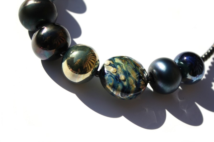 Ketting zwart met hematiet